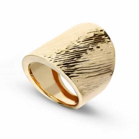 18K gult guld Diamond Band Ring för kvinnor