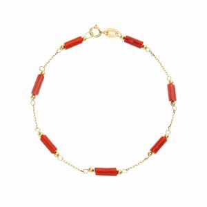 18 Kt gult guldarmbånd med...