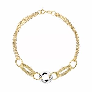 Pulseira feminina em ouro...