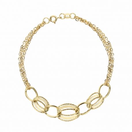 Pulsera de Cadena de Oro Amarillo de 18K para Mujer