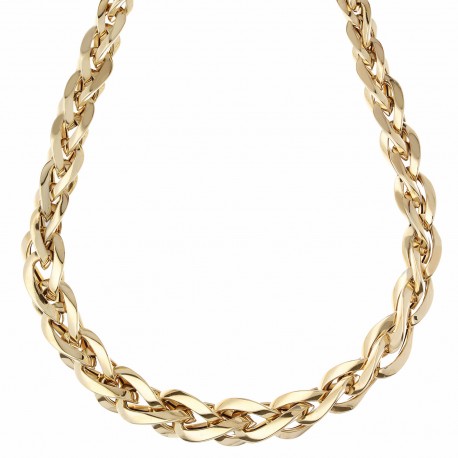 Yellow Gold 18k Link Chain Women Necklace