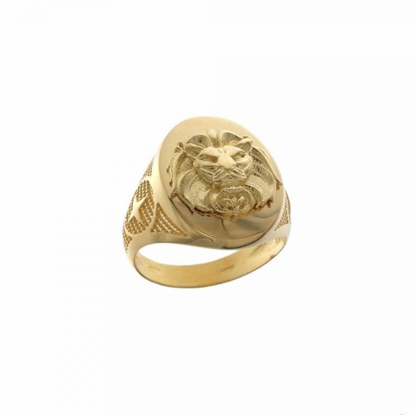 Anello oro online leone uomo