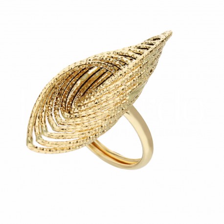 Διαμαντένιο συρμάτινο δαχτυλίδι για γυναίκες σε χρυσό 18 καρατίων