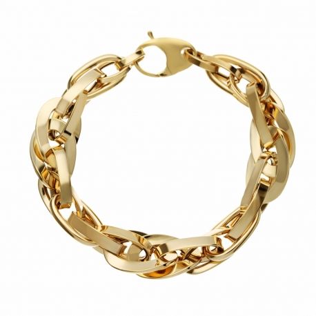 Pulsera de Cadena de Oro Amarillo de 18 Quilates para Mujer