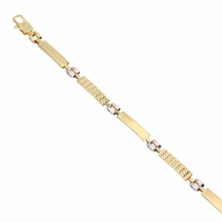 Bracelet en or jaune et blanc 18 carats pour homme