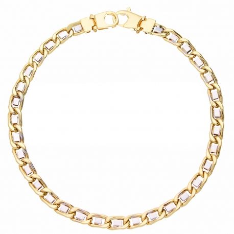 Pulsera de Oro Amarillo y Blanco de 18K para Hombre