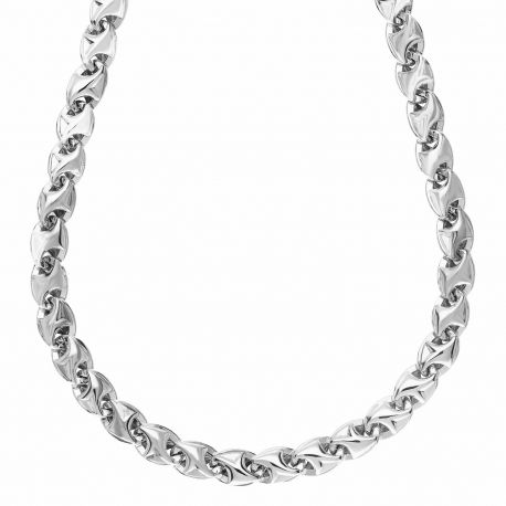 Цевасти ланац за мушкарце од 18К белог злата