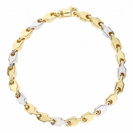 Gold 18 K Link Chain Man Bracelet