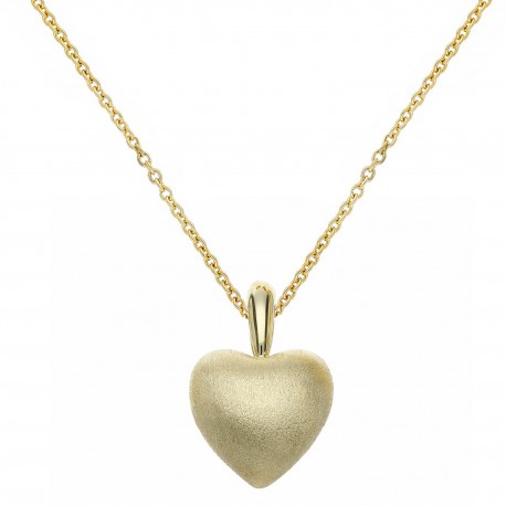 Naszyjnik z zawieszką w kształcie serca, wykonany z 18-karatowego żółtego złota