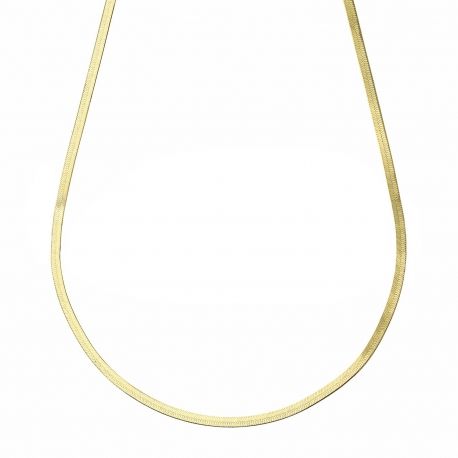 Chaîne serpent plate en or jaune 18 carats