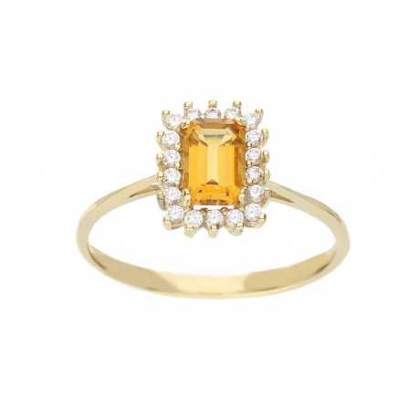 Prsten z 18K žlutého zlata, model Kate