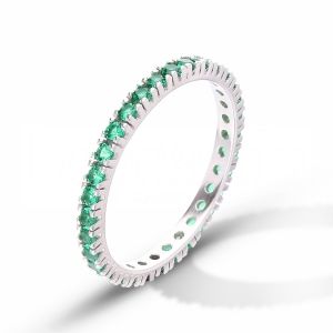 18K金全圆女士永恒戒指