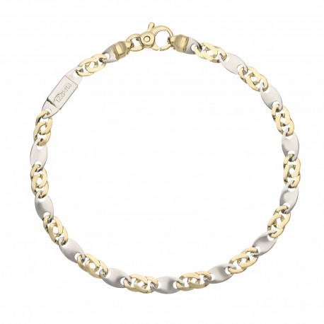 18k Yellow and White Gold Eye of the Tiger Bracelet