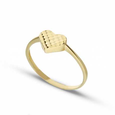 Dámský prsten ve tvaru srdce z 18K zlata
