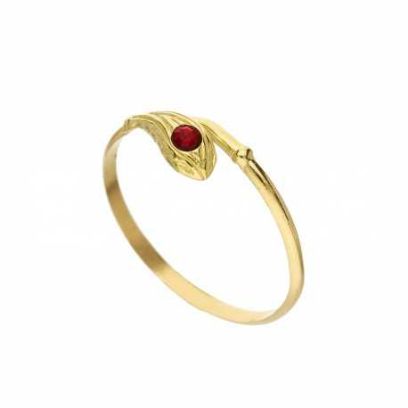Кольцо «Змея» из желтого золота 18 карат