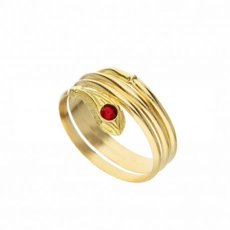 Anello Serpente in Oro Giallo 18 Carati