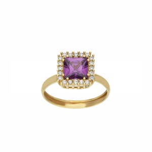 Dámský prsten s fialovým...
