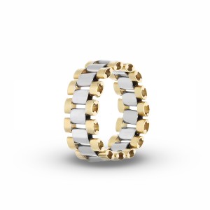 18 Kt White and Yellow Gold...