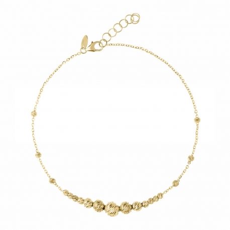 Armbånd med diamantkuler for kvinner i 18K gult gull