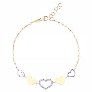 Bracciale con Cuori in Oro...