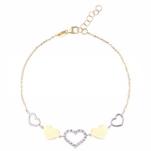 Bracciale con Cuori in Oro...