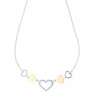 Hartketting met witte...