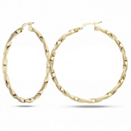 Torchon női fülbevaló 18 karátos sárga aranyból