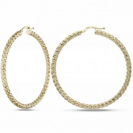 Pendientes de aro para mujer en oro amarillo de 18 quilates