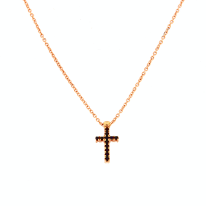 Collier croix double face...