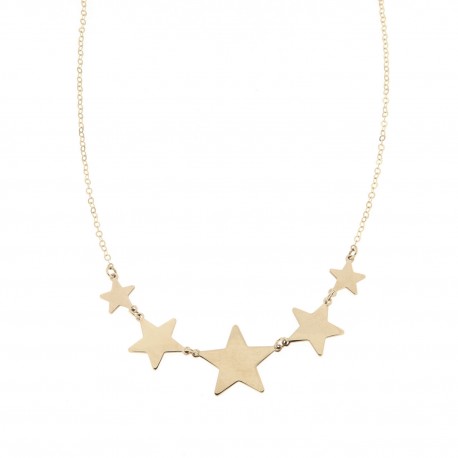 Women 18K Yellow Gold with Star Necklace