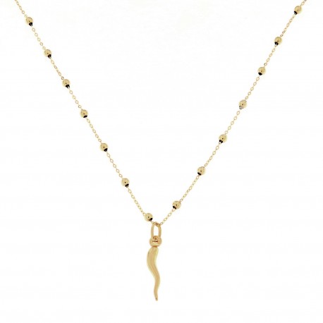 Horn-Halskette aus 18 Karat Gelbgold