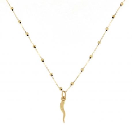 Horn-Halskette aus 18 Karat Gelbgold