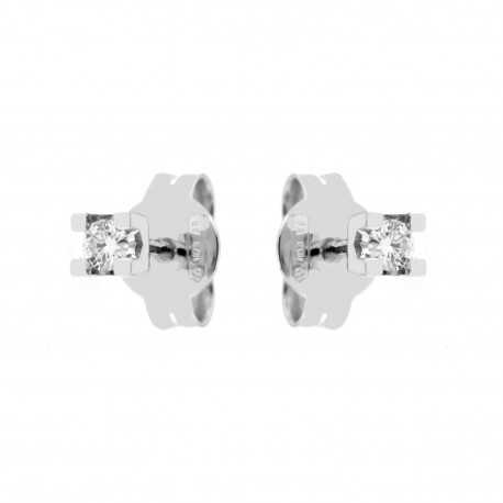 Boucles d'oreilles Light Point avec diamants en or blanc 18 carats