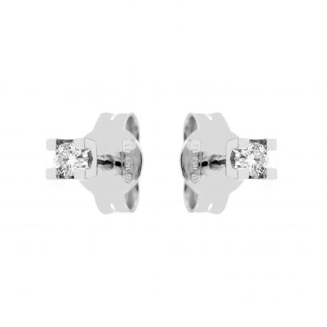 Women 18K White Gold with Diamonds Earrings
