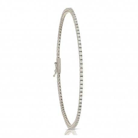 White gold 18k with white cubic zirconia tennis type bracelet