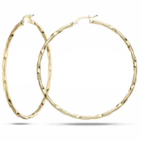 Серьги-кольца Torchon из желтого золота 18 карат