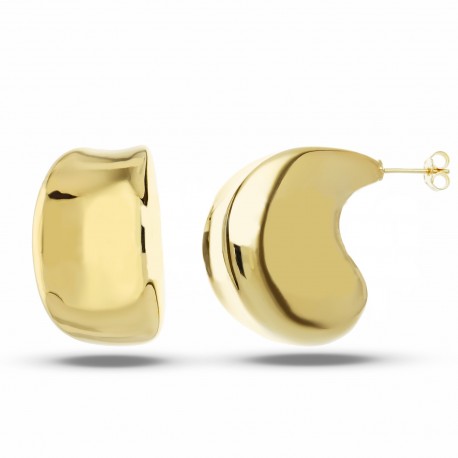 Elektroformede øreringe i 18 karat gult guld