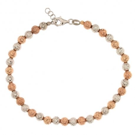 Bracelet sphère martelée en Or 18 Kt 750/1000 pour femme