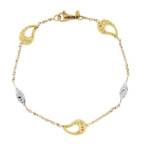 18K gull drop armbånd for...
