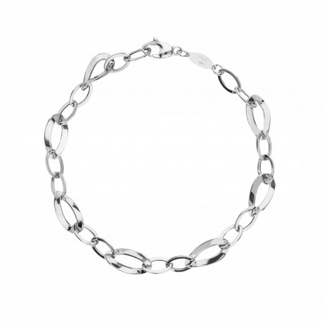 Bracelet chaîne pour femme en or blanc 18 carats