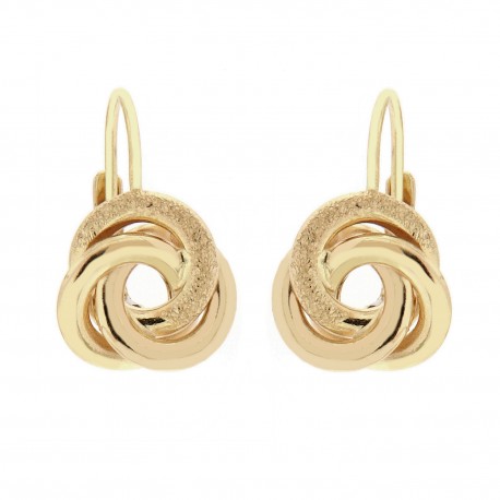 Boucles d'oreilles Vortice pour femme en or jaune 18 carats
