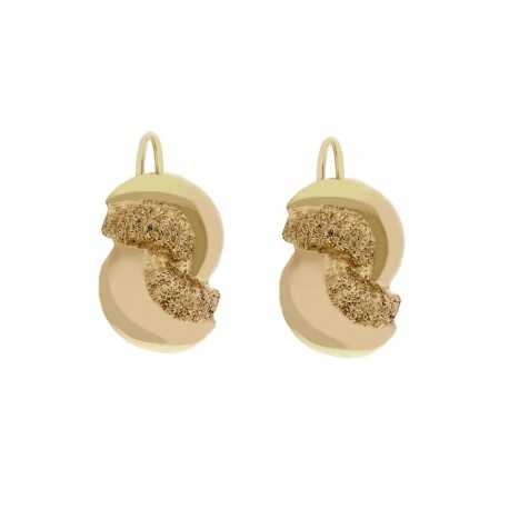 Boucles d'oreilles lobe pour femmes en or jaune 18 carats