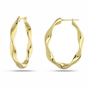 Yellow Gold 18k Oval Hoops...