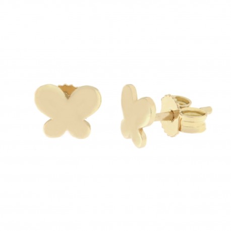 Γυναικεία σκουλαρίκια πεταλούδα από κίτρινο χρυσό 18 καρατίων