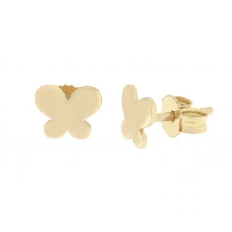 Boucles d'oreilles papillon en or jaune 18 carats pour femme