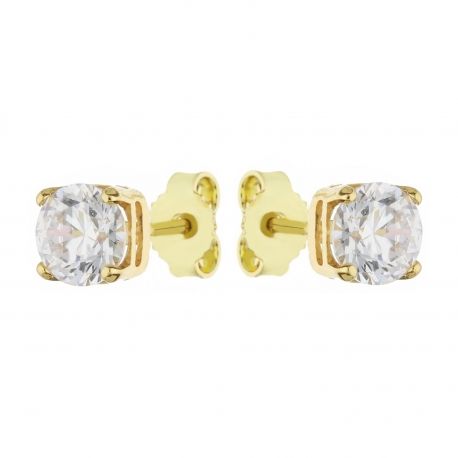 Yellow Gold 18k with Cubic Zirconia Earrings