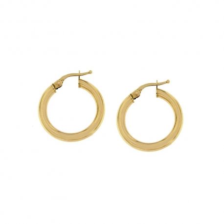 Серьги-кольца из желтого золота 18 карат