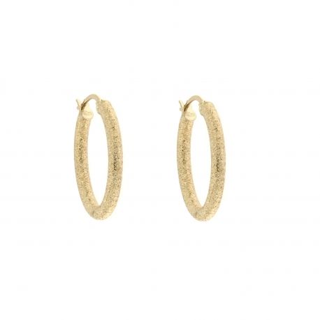Boucles d'oreilles diamant ovales en or jaune 18 carats