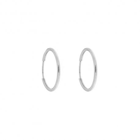 Unisex White Gold 18k Hoop Earrings