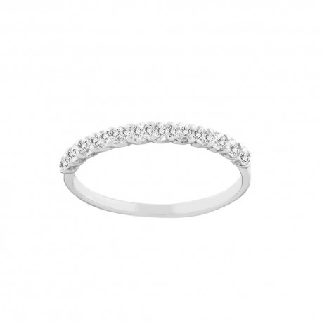 Woman 18k White Gold Veretta with Cubic Zirconia